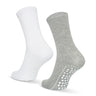 Antislip Sokken 2 paar – Lichtgrijs/Wit – 36-41 – Flex Grip