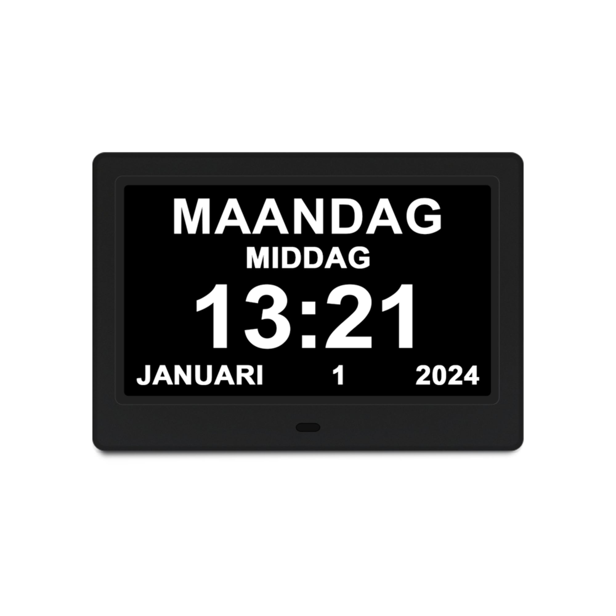 GEASY Dementieklok 10 inch met extra groot HD-scherm, 24 instelbare alarmen en automatische dimfunctie – ideaal voor ouderen met dementie, Alzheimer of slecht zicht. Inclusief afstandsbediening, kalenderfunctie en standaard.