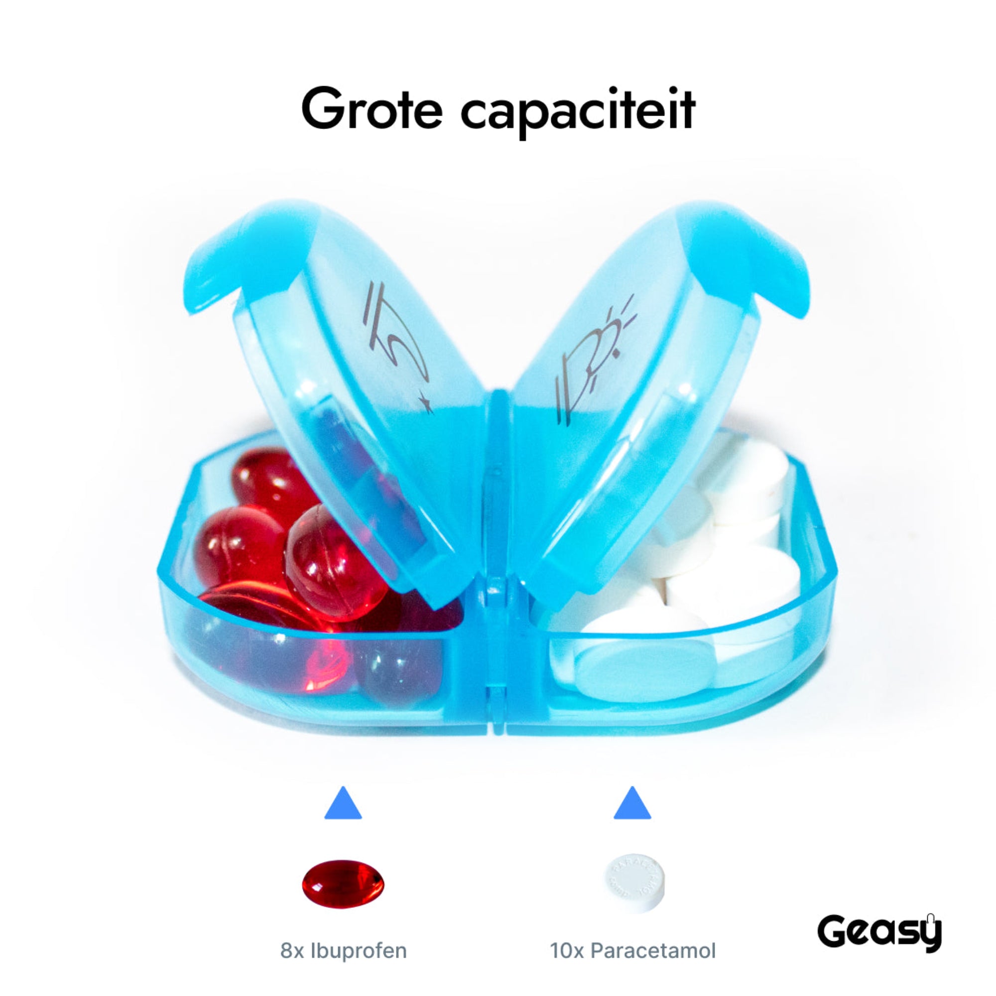 Ruime pillendoos – past meerdere tabletten en capsules per vak