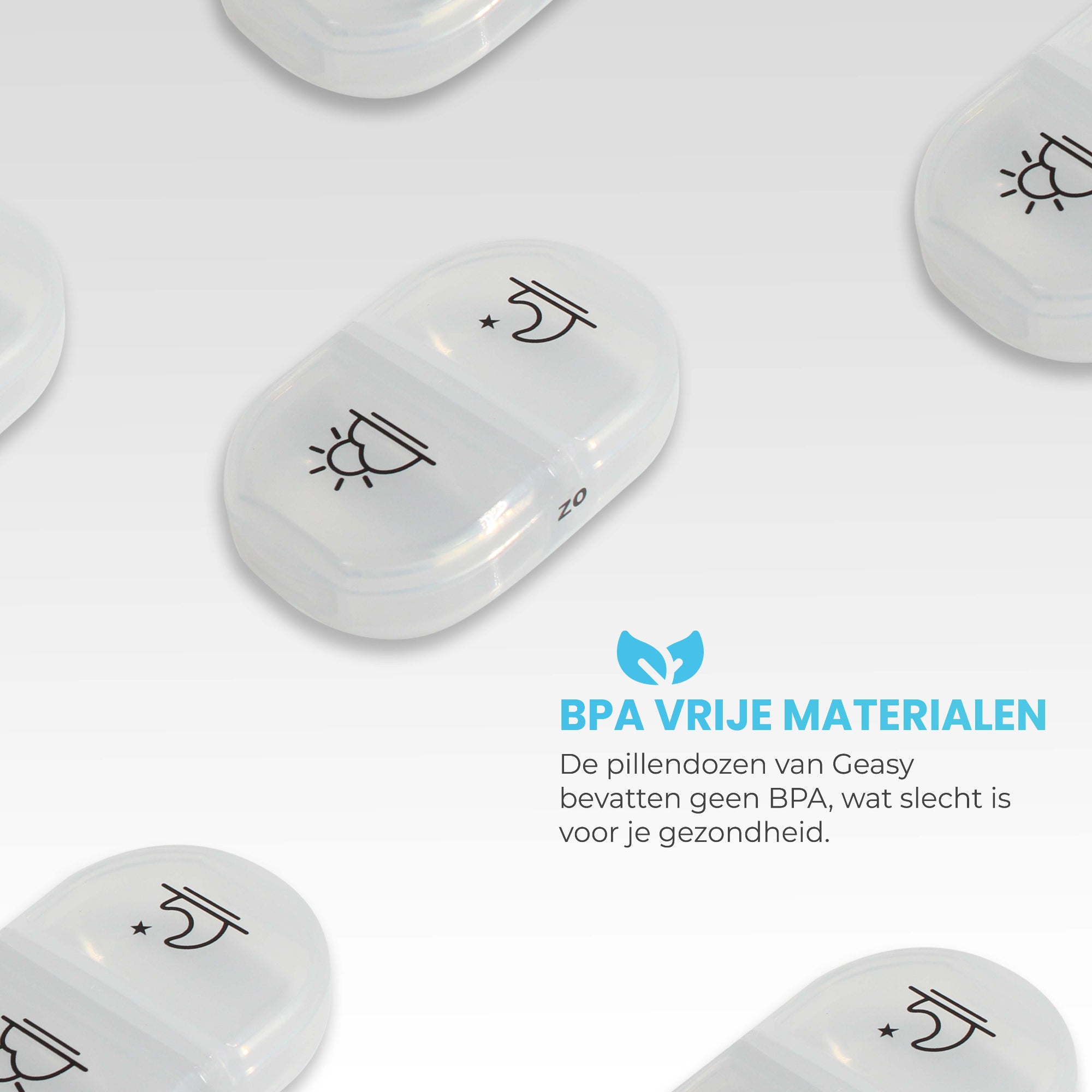 BPA-vrije pillendoos 7 dagen – veilig materiaal voor medicijnopslag