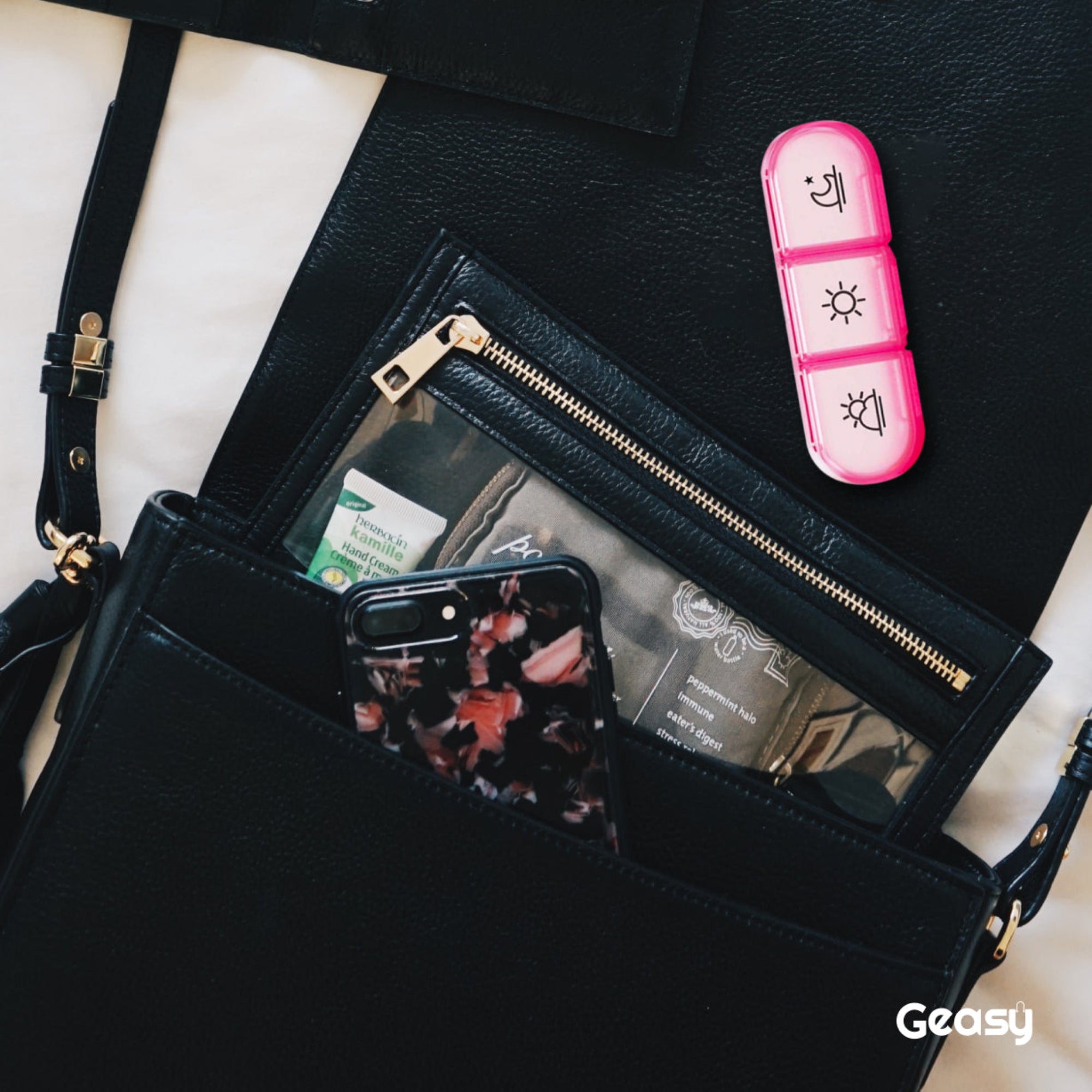 Pillendoos voor op reis 7 dagen 3 vakken transparant-gekleurd – compact formaat, perfect voor handbagage en dagelijks gebruik