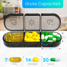 Ruime pillendoos – past meerdere tabletten en capsules per vak