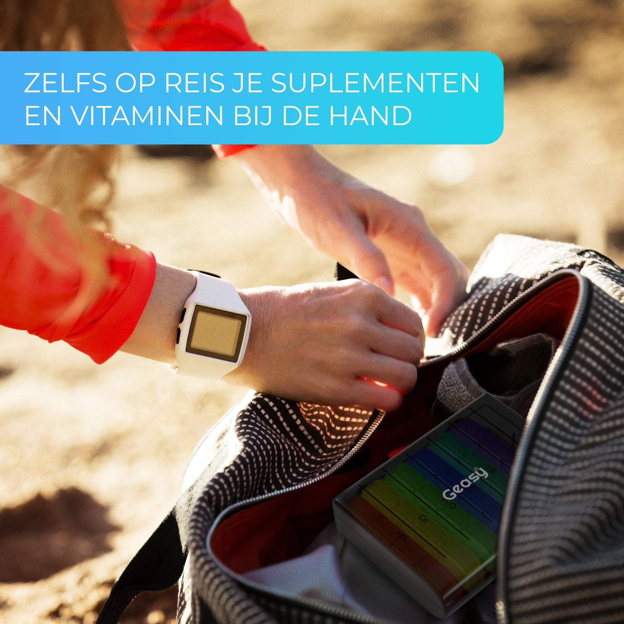 Pillendoos voor op reis 7 dagen 3 vakken zwart-gekleurd – compact formaat, perfect voor handbagage en dagelijks gebruik