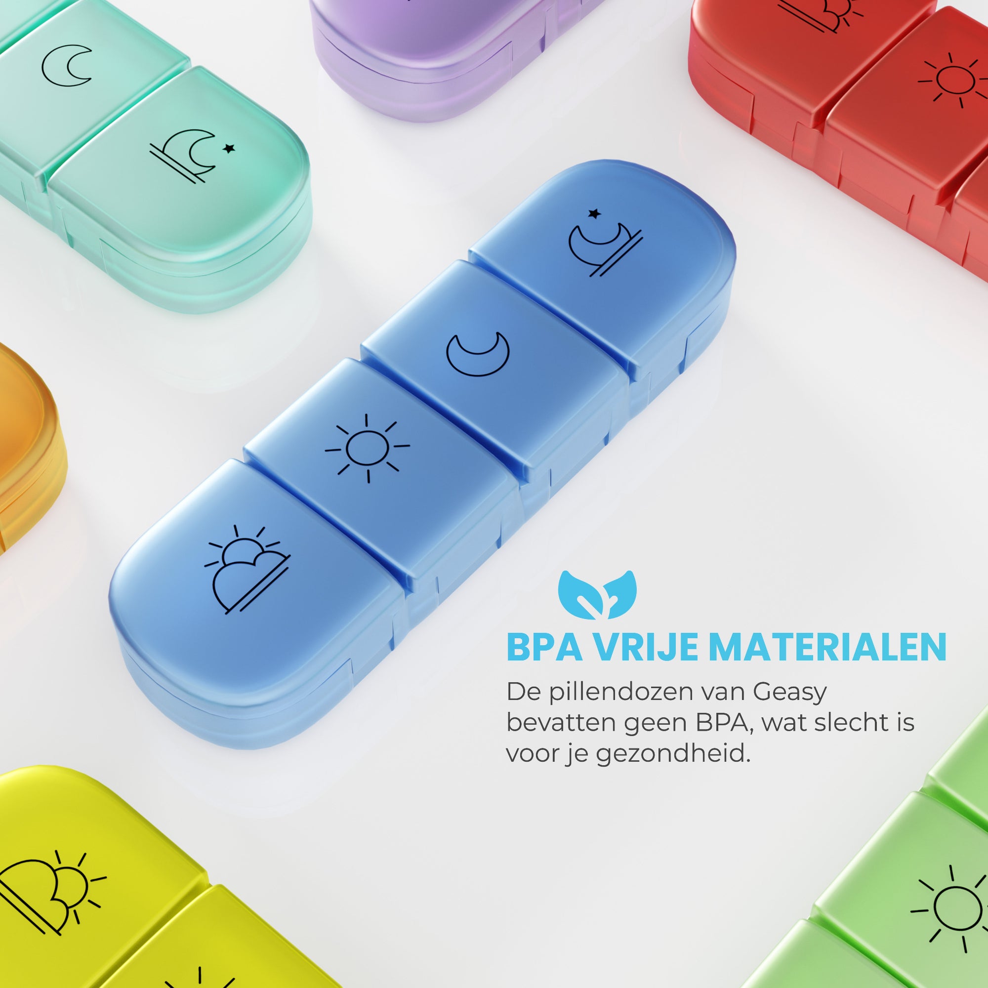 BPA-vrije pillendoos 7 dagen – veilig materiaal voor medicijnopslag