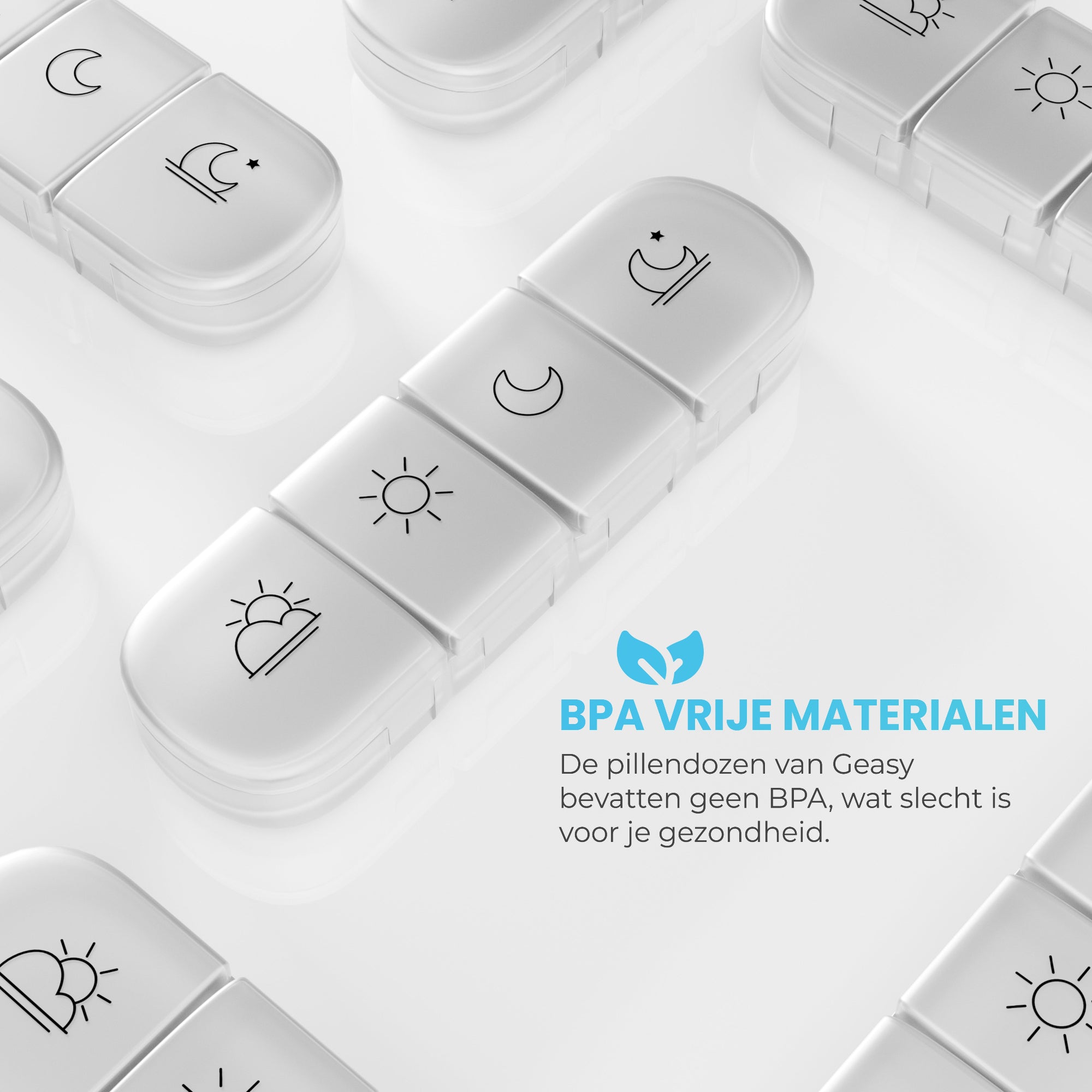 BPA-vrije pillendoos 7 dagen – veilig materiaal voor medicijnopslag