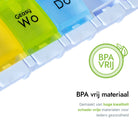BPA-vrije pillendoos 7 dagen kliksysteem gekleurd – veilig materiaal voor medicijnopslag