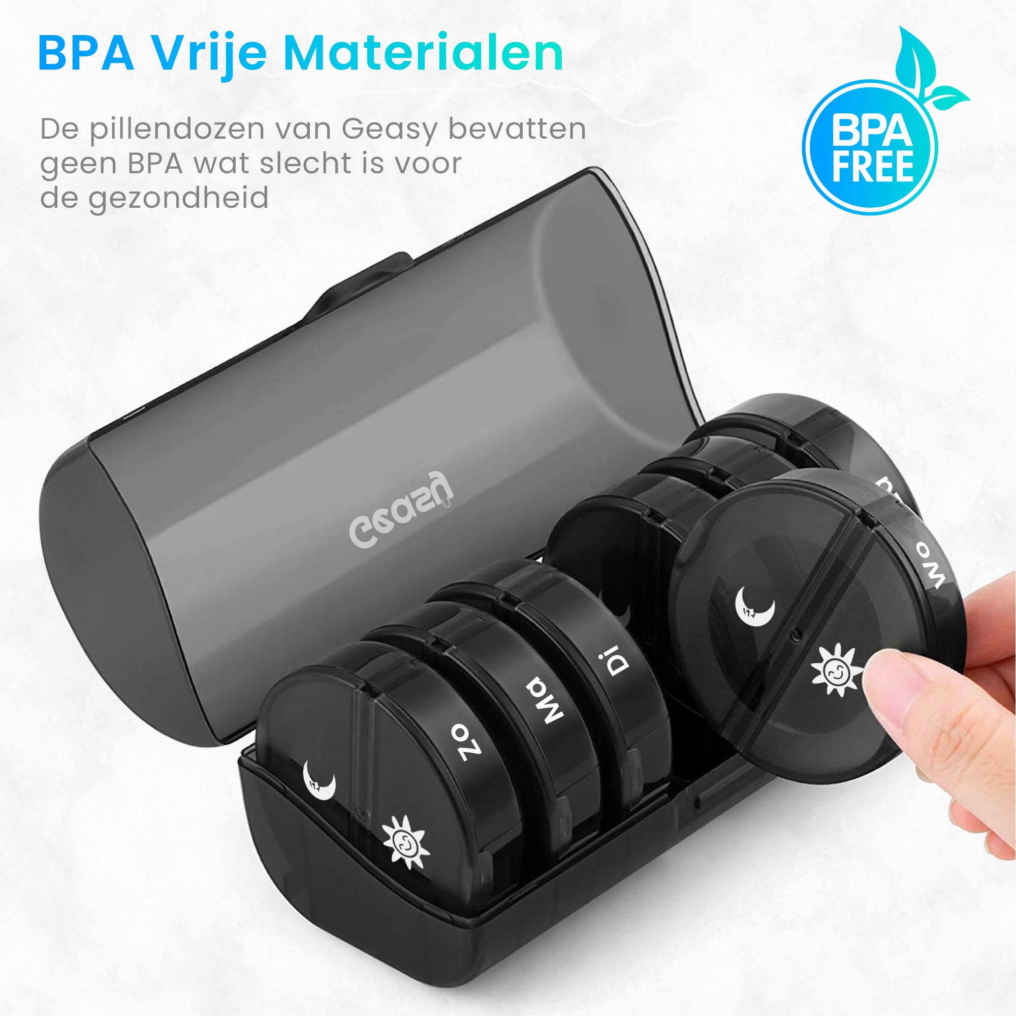 BPA-vrije pillendoos 7-dagen – veilig materiaal voor medicijnopslag