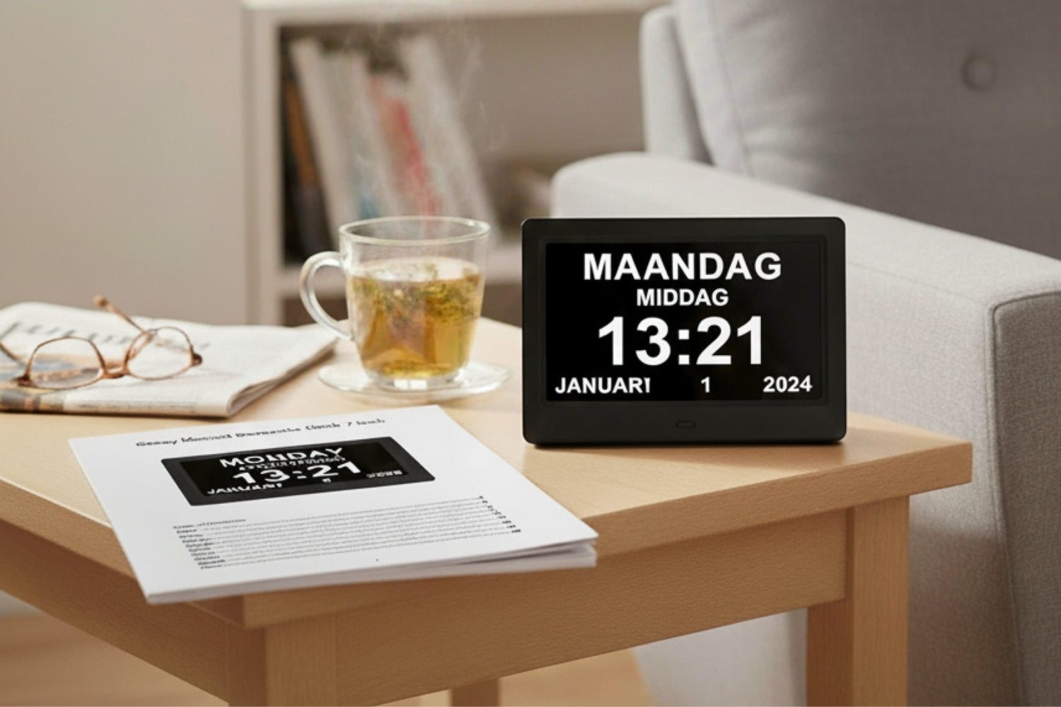 Handleiding digitale dementieklok – uitleg en gebruikstips