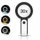 GEASY vergrootglas met verlichting rond met 30x zoom en drie lichtstanden