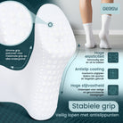 GEASY witte antislip sok met Pure Grip zool voor stabiele grip op gladde vloeren