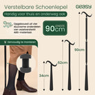 GEASY verstelbare schoenlepel met modulaire delen en instelbare lengtes van 34, 62 en 90 cm
