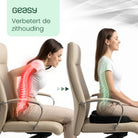GEASY orthopedisch zitkussen ondersteunt een betere zithouding en ontlast rug en stuitje