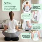 GEASY ergonomisch zitkussen met evenwichtige drukverdeling voor rug, heupen, benen en stuitje