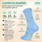 GEASY lichtblauwe antislip sok met ademend materiaal en Flex Grip antislipzool