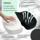 GEASY zitkussen met ademende wasbare hoes, traagschuim en antislip onderkant