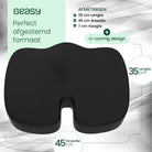 GEASY orthopedisch zitkussen zwart met U-vormig design en afmetingen 35 x 45 x 7 cm