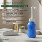 GEASY draagbare bidet blauw voor comfortabele hygiëne en zachte reiniging van gevoelige huid
