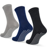 Antislip Sokken 3 paar – Zwart/Blauw/Grijs – 36-41 – Pure Grip