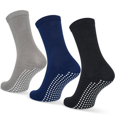 Antislip Sokken 3 paar – Zwart/Blauw/Grijs – 42-46 – Pure Grip