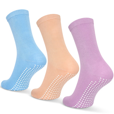 Antislip Sokken 3 paar – Oranje/Roze/Blauw – 36-41 – Pure Grip
