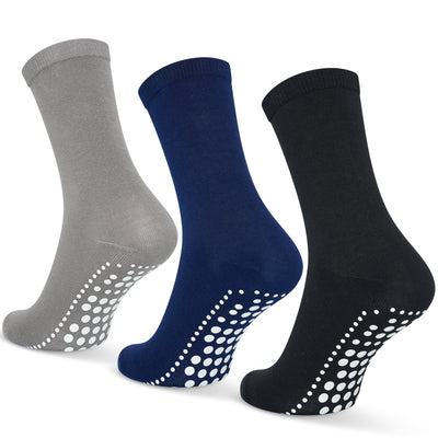 Antislip Sokken 3 paar – Zwart/Blauw/Grijs – 42-46 – Flex Grip