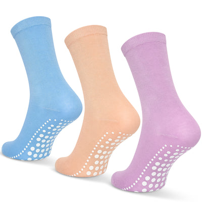 Antislip Sokken 3 paar – Oranje/Roze/Blauw – 36-41 – Flex Grip