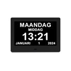 GEASY Dementieklok 13,3 inch – digitale kalenderklok voor ouderen, slechtzienden en dementiepatiënten