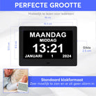 GEASY Dementieklok heeft de perfecte maat voor iedere ruimte. 7 inch