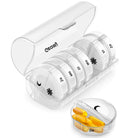 GEASY pillendoos 7-dagen rond transparant – medicijn organizer met doorzichtige dagdoosjes