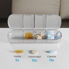 Ruime pillendoos – past meerdere tabletten en capsules per vak