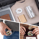 Compacte pillendoos 7-dagen rond transparant – past in broekzak of tas