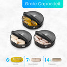Ruime pillendoos – past meerdere tabletten en capsules per vak